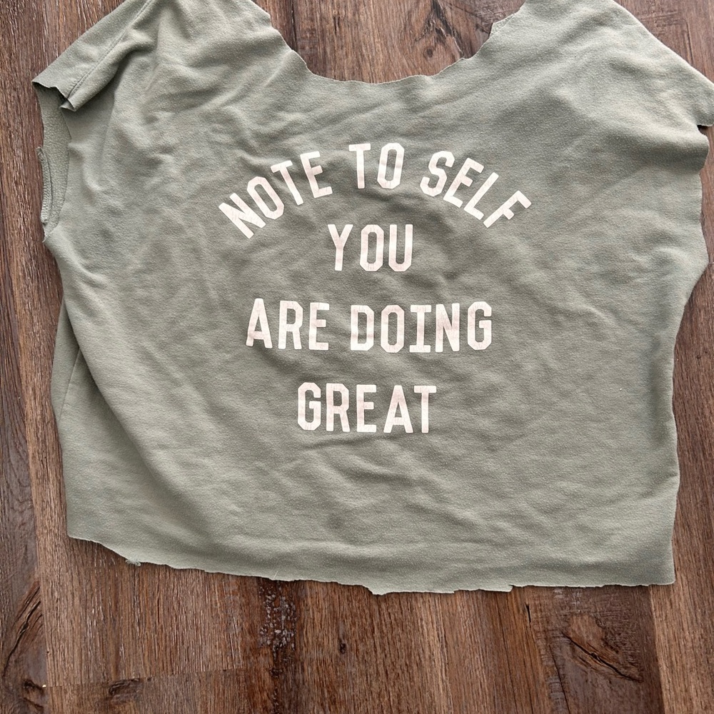 Women's Olive Green Graphic Top